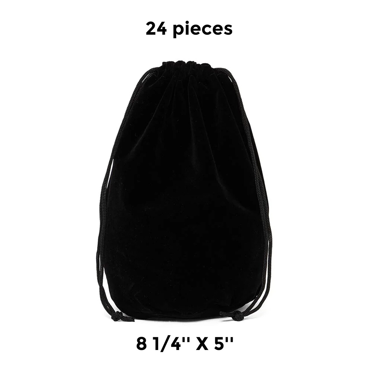 Luxury Flat Bottom Velour Bag 8 1/4" x 5" x 8" for Special Occasions